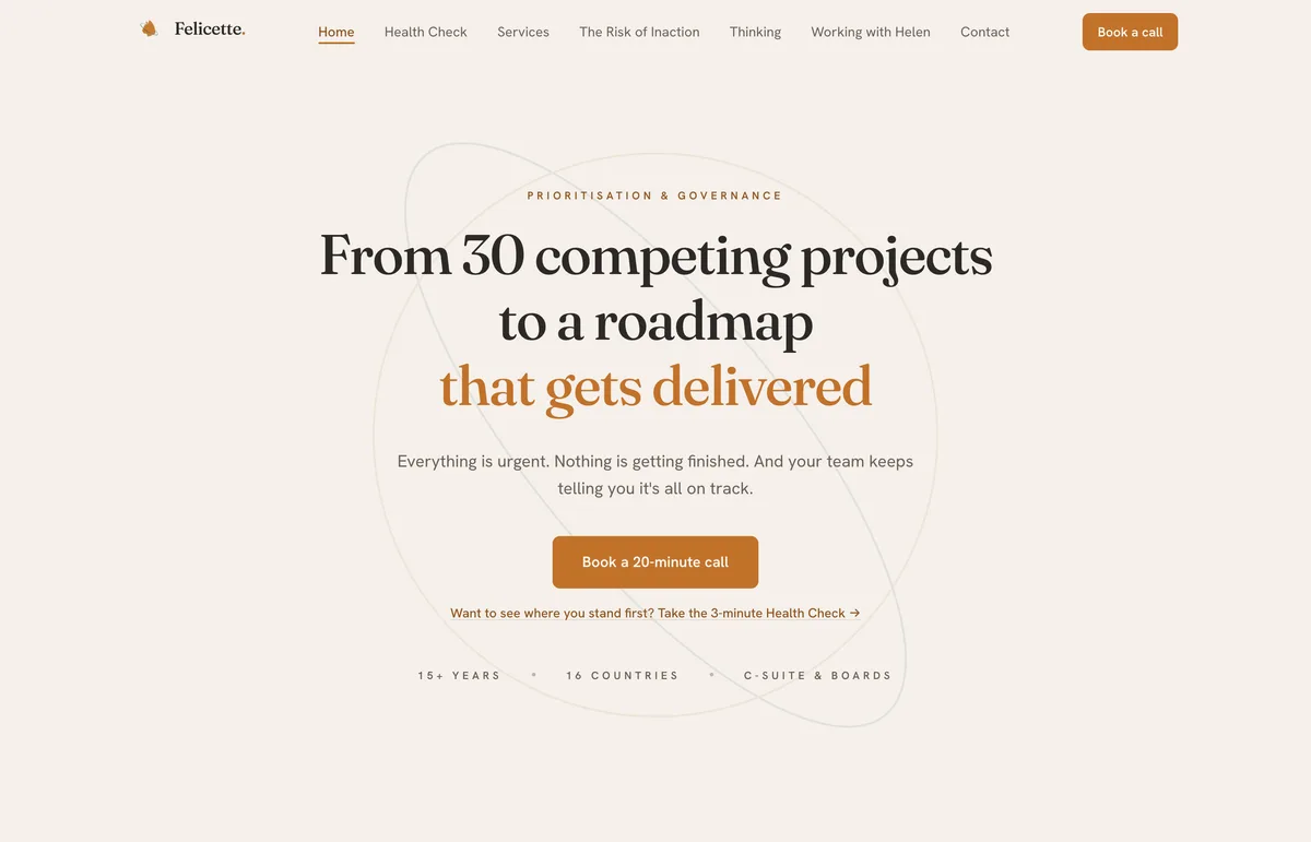 The Felicette Consultancy website